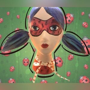 Painted styrofoam ladybug 🐞 lady head